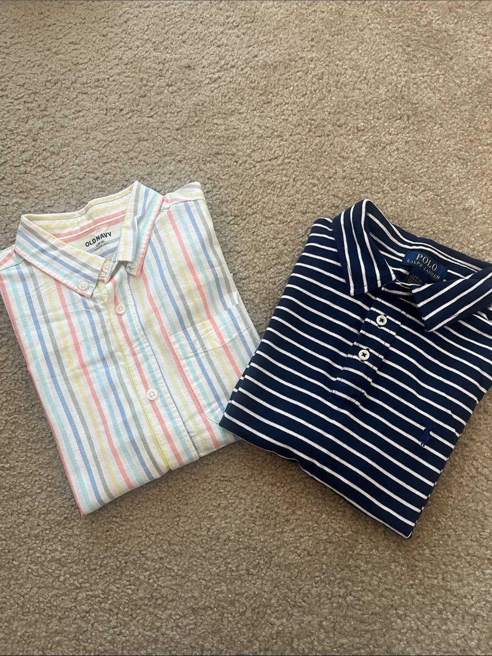 Polo by Ralph Lauren Navy and White Striped Polo Shirt - Kids